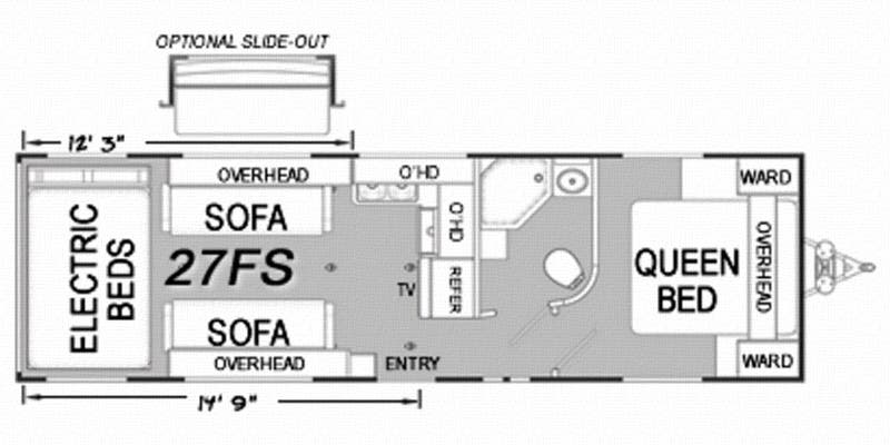2018 Eclipse Stellar Pro Lite 27FS floorplan diagram