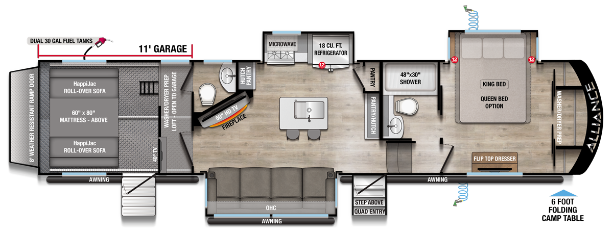 2026 Alliance RV Valor 36V11 - Floorplan 1