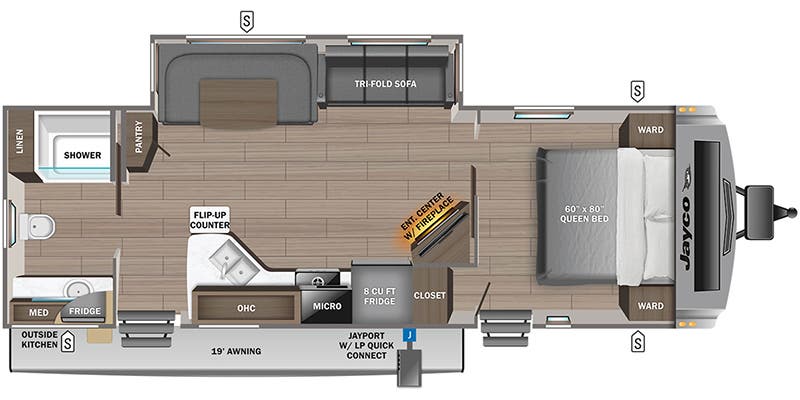 2023 Jayco White Hawk 27RB - Floorplan 1