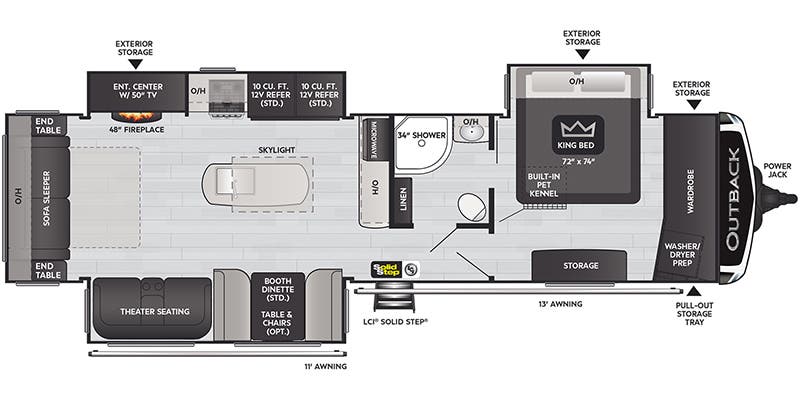 2023 Keystone Outback 328RL - Floorplan 1