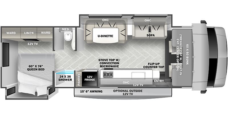 2024 Forest River Sunseeker 3010DS floorplan