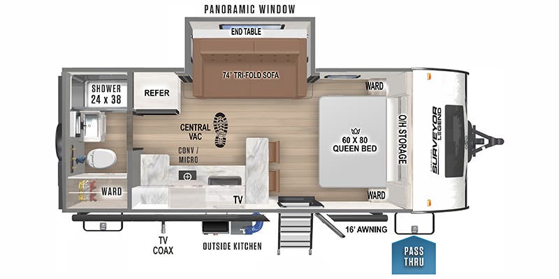 2024 SURVEYOR 19SSLE - Floorplan 1