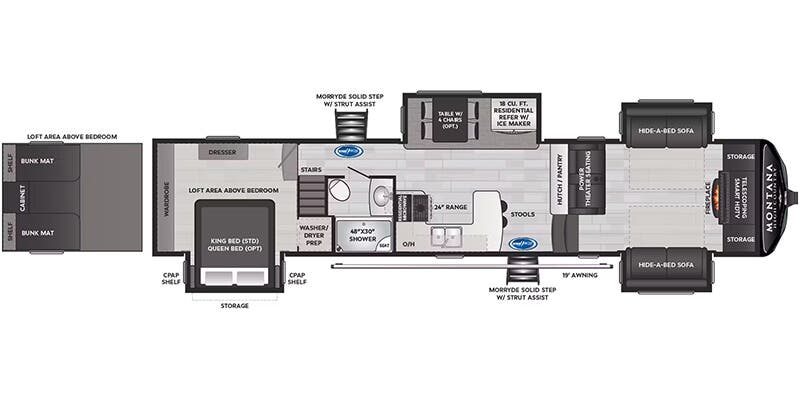 2025 Keystone Montana High Country 377FL - Floorplan 1