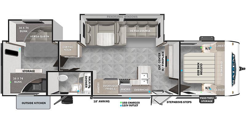 2025 FOREST RIVER 32BHDSX - Floorplan 1