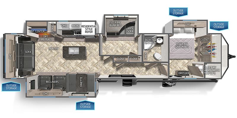 2023 PALOMINO 38RLB - Floorplan 1