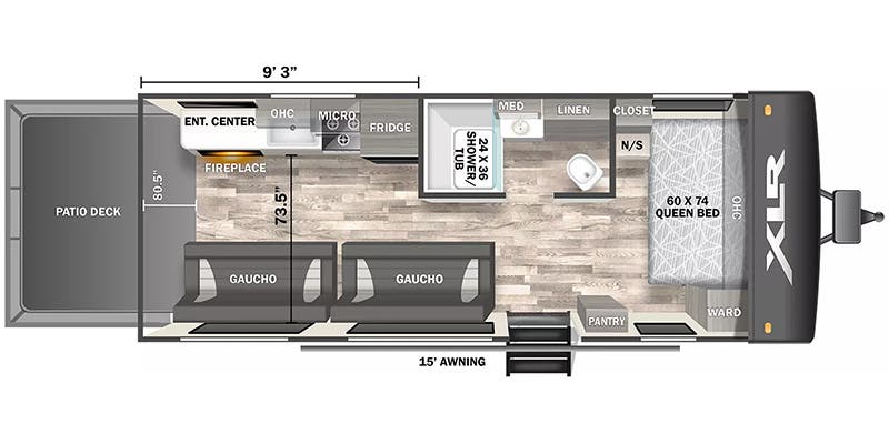 2023 FOREST RIVER 19XLRE - Floorplan 1