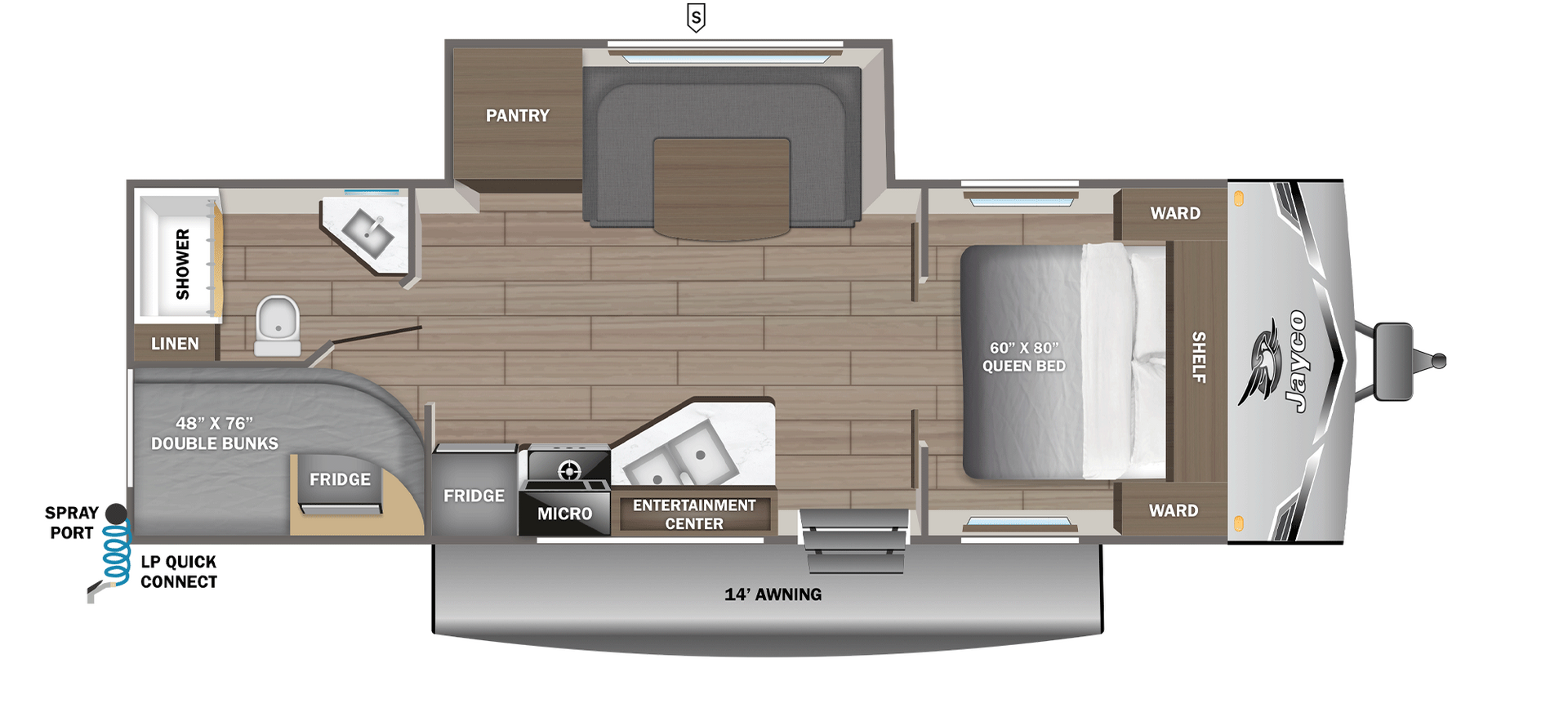 2026 Jayco Jay Flight SLX 245BHS - Floorplan 1