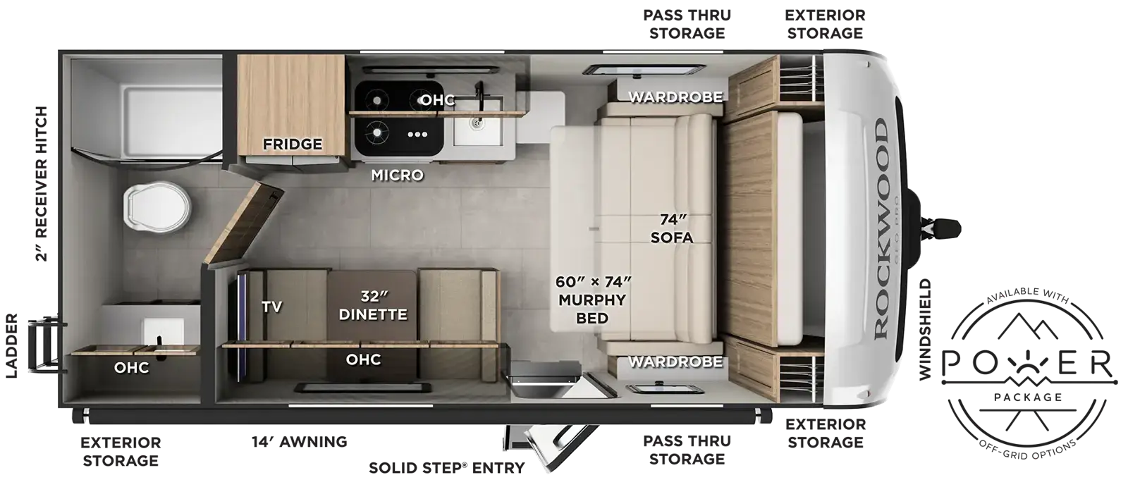 2027 FOREST RIVER 19FDT - Floorplan 1
