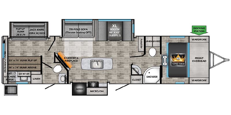 2026 CrossRoads Sunset Trail 331BH floorplan